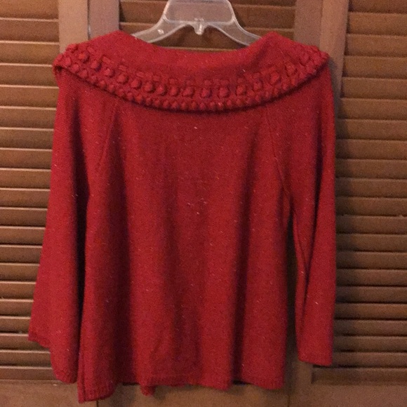 ^ New Chadwick’s Dark Red Zip Front Sweater - M - Picture 4 of 4